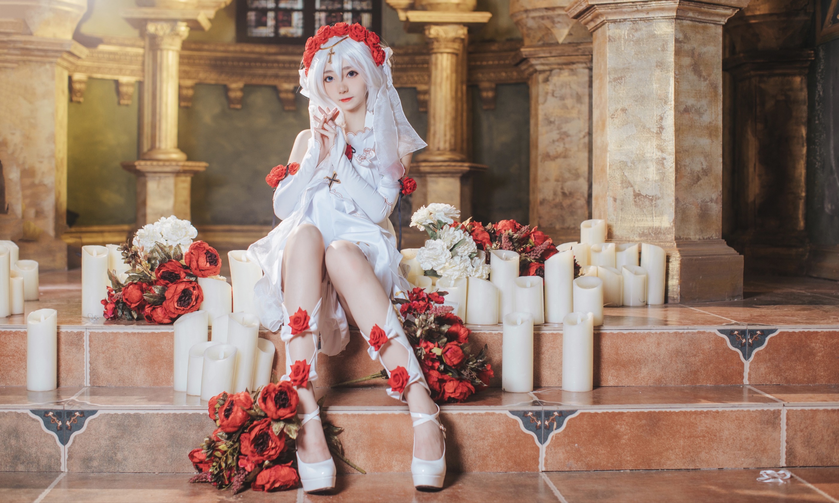 图片[1]-南桃Momoko – NO.019 德丽莎花裳月纱 [16P]-XikXak